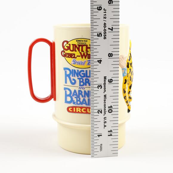 Vtg 1989 Ringling Barnum Circus Gunther Gebel Williams Farewell Tour Plastic Mug - Picture 2 of 9